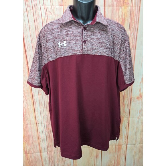 Under Armour Mens Loose Fit HeatGear Polo Shirt L - Picture 1 of 8